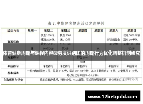 体育健身周期与课程内容疲劳度识别图的周期行为优化调整机制研究